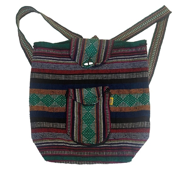 Handbags - Mr Pinzon Backpack Artesanias Aztec Woven Boho Hippie Multicolored